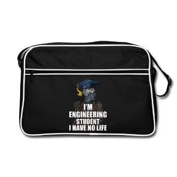 Engineer Student - Retro Bag - black/white - Front