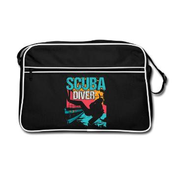 Plongée Scuba Plongée - Sac Retro - noir/blanc - Devant