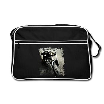MZ RT 125 Zschopau - Retro Tasche - Schwarz/Weiß - Vorne