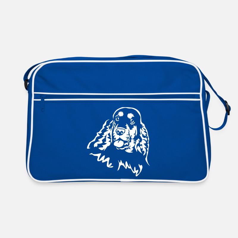 Cocker Spaniel Head « Black Edition » Sac Retro