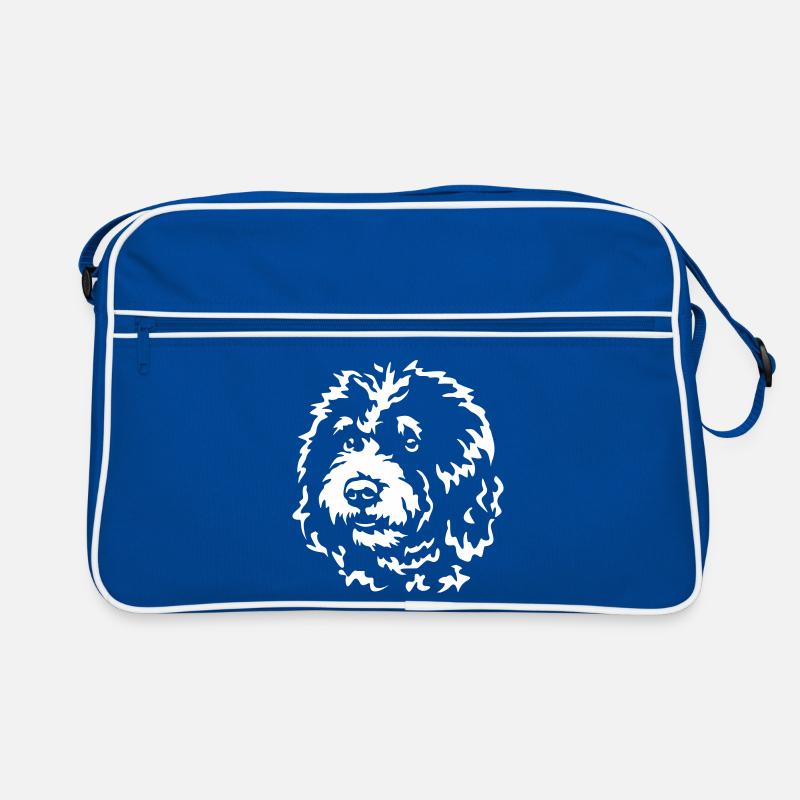 Tête de chien d’eau espagnole « Black Edition » Sac Retro