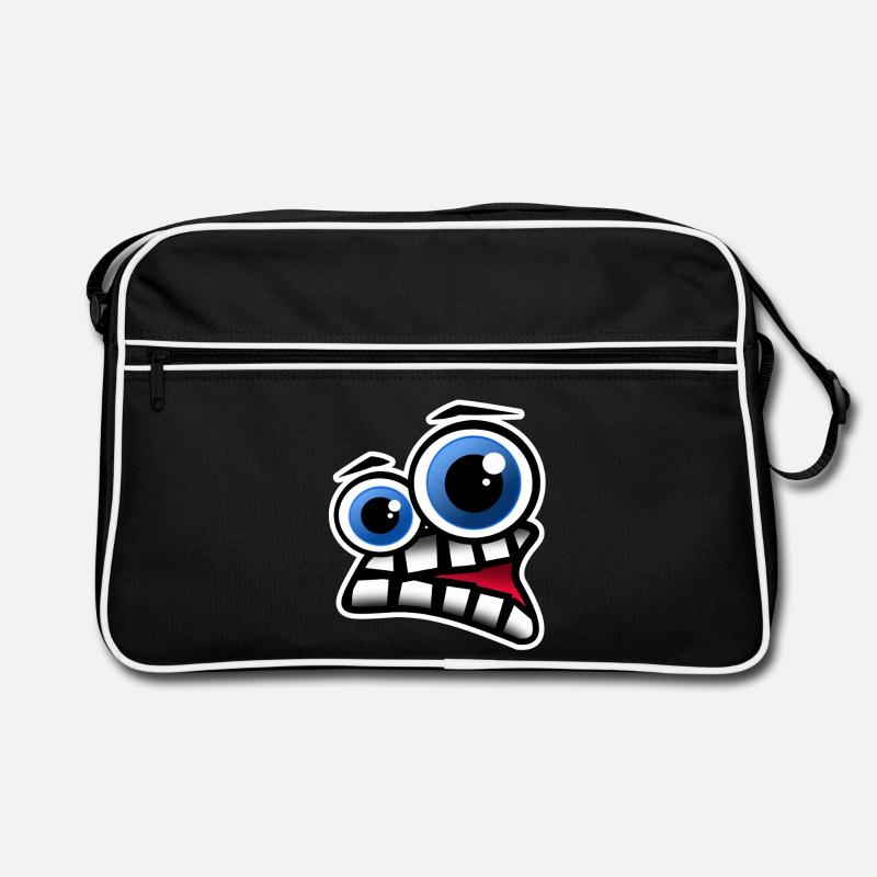 Face Comic - Sac Retro - noir/blanc