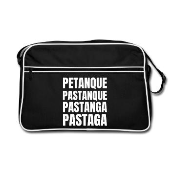 pétanque, pétanque humour, jouer à la pétanque - Sac Retro - noir/blanc - Devant