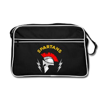Spartan Mohawk Helmet - Retro Bag - black/white - Front