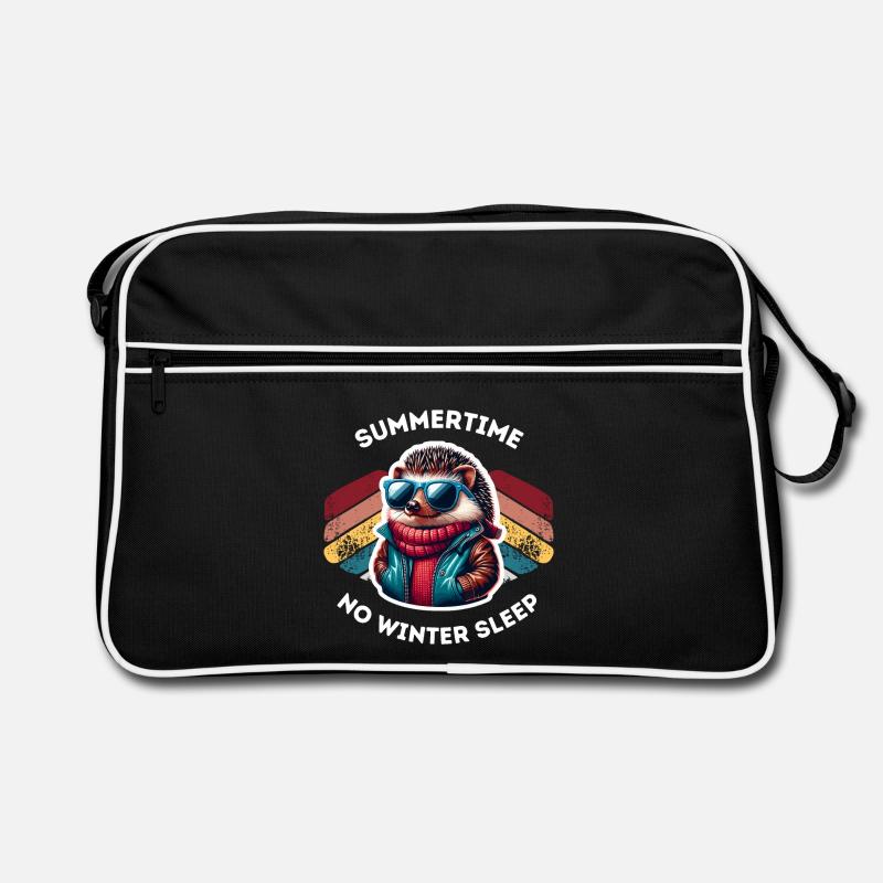 Igel im Sommer mit Sonnenbrille Retro Tasche