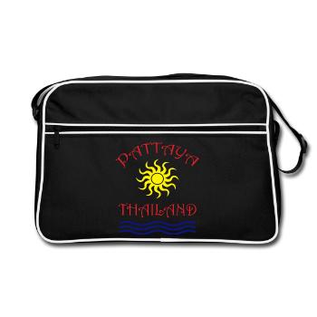 Patty Thai Sun Wave Design - Retro Bag - black/white - Front