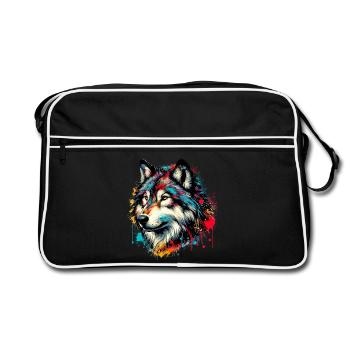 Loup - Sac Retro - noir/blanc - Devant