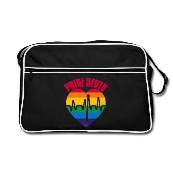 PRIDE BEATS: Celebrate Pride and Unity - Retro Bag - black/white - Front