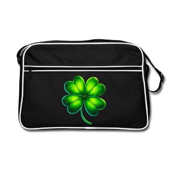 Trèfle à quatre feuilles - Sac Retro - noir/blanc - Devant