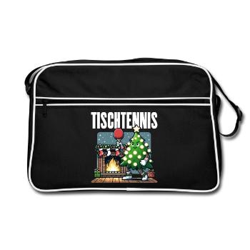 Ping Pong Arbre de Noël Costume Arbre de Noël Père Noël - Sac Retro - noir/blanc - Devant
