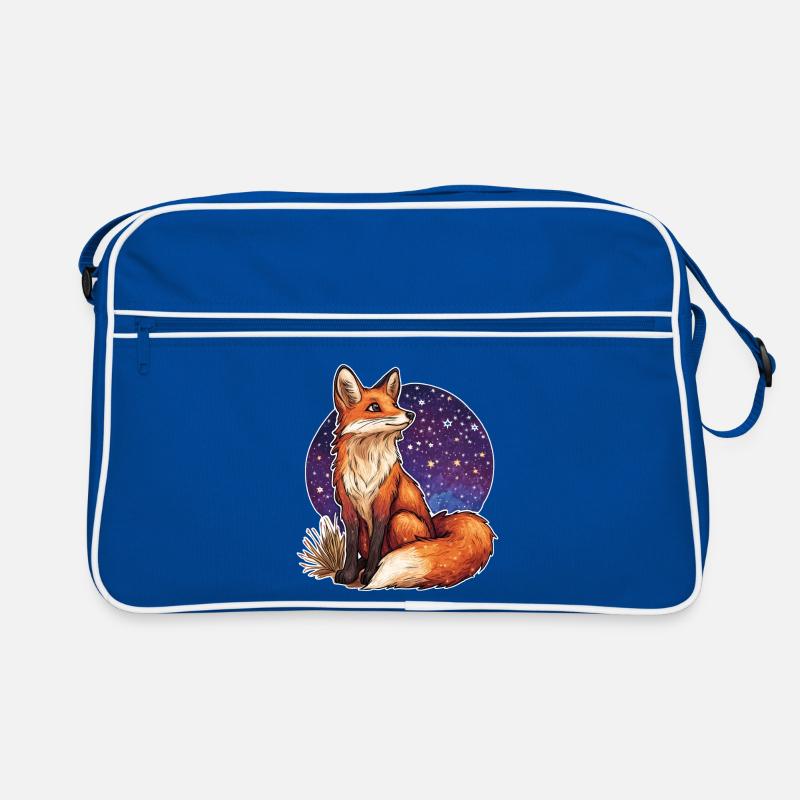 Fox and starry sky Retro Bag