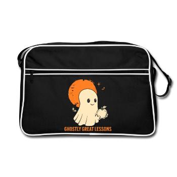 Funny Teacher Skeleton Halloween Classroom - Retro Bag - black/white - Front