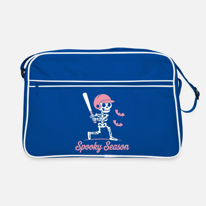 Spooky Skeleton Baseball en rose Sac Retro