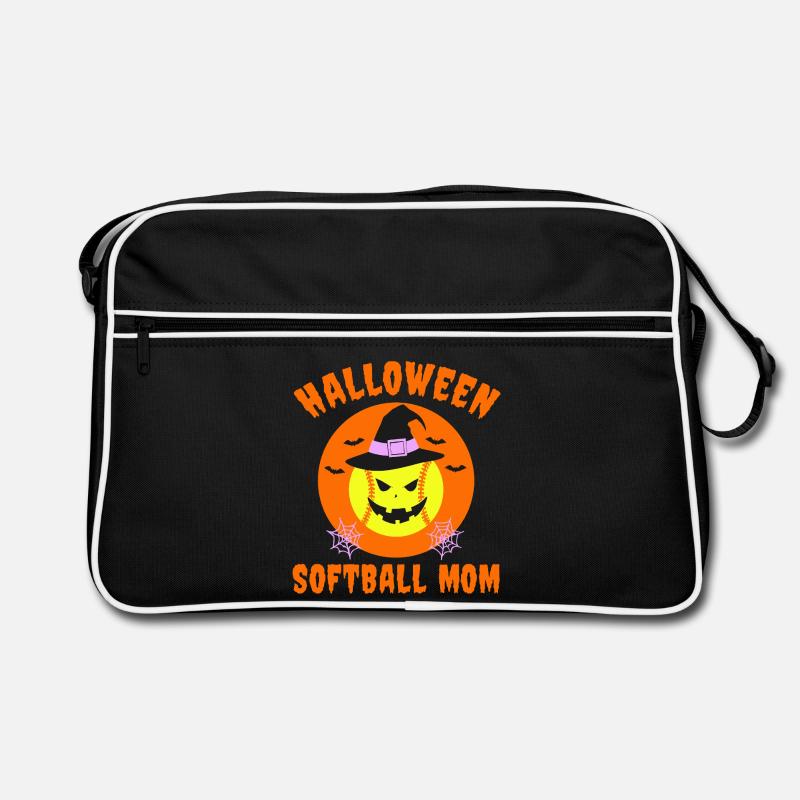Conception de maman de softball d’Halloween Sac Retro