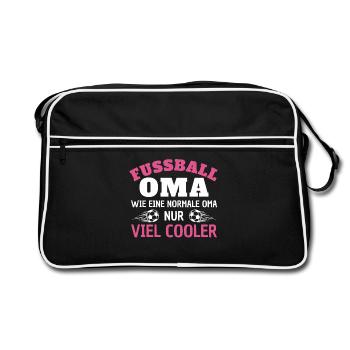 Soccer grand-mère beaucoup plus cool chemise design - Sac Retro - noir/blanc - Devant