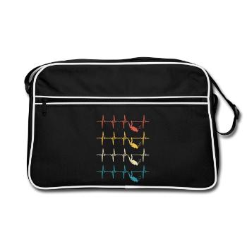 Heartbeat Diver Diver Diving - Retro Bag - black/white - Front