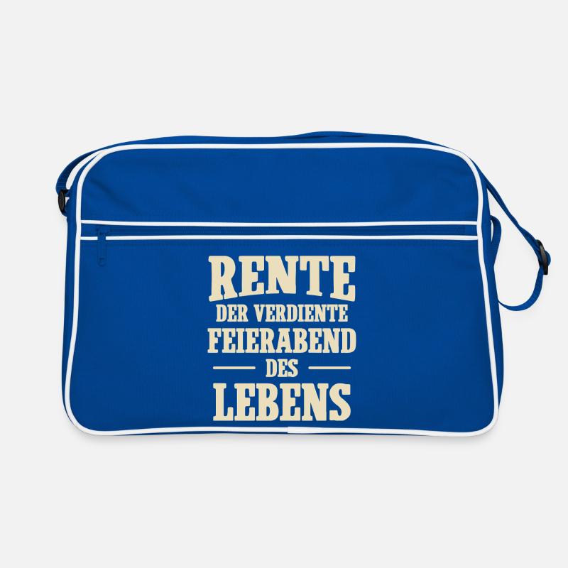 Rente der verdiente Feierabend des Lebens Retro Tasche