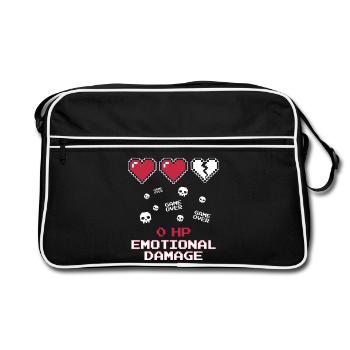 Pixel des dégâts émotionnels - Sac Retro - noir/blanc - Devant