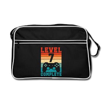 7th Birthday Level 7 Complete 7 Years Gamer - Retro Bag - black/white - Front