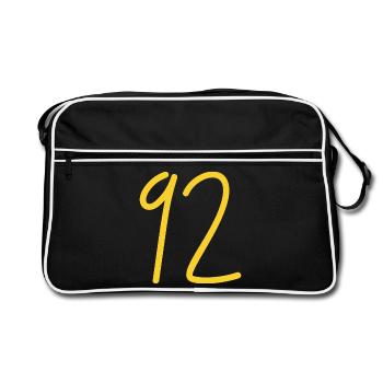 92 - Retro Bag - black/white - Front