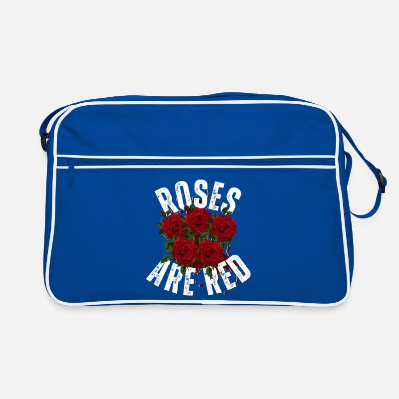 Art élégant de roses rouges éclaboussées - Graphique floral Sac Retro