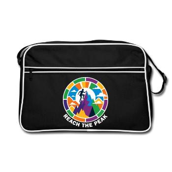 Motif de trekking alpin alpin Alpineer Mountaineer - Sac Retro - noir/blanc - Devant