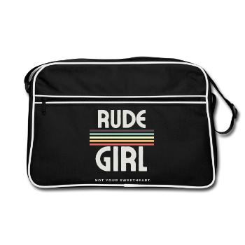 Rude Girl - Esthétique punk - Sac Retro - noir/blanc - Devant