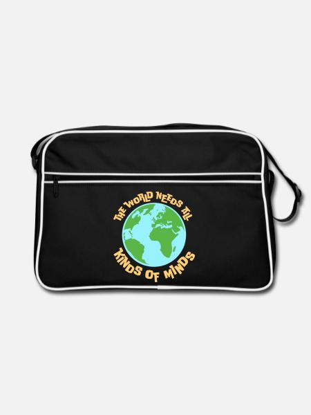 Le monde a besoin de toutes sortes d’esprits inspirants - Sac Retro - noir/blanc - Devant