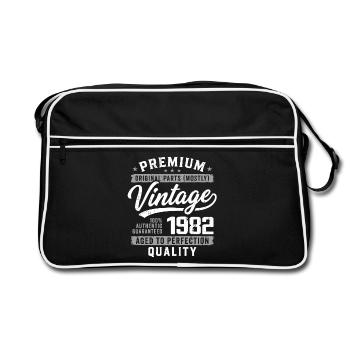 Vintage 1982 Retro 1982 Anniversaire 1982 - Sac Retro - noir/blanc - Devant