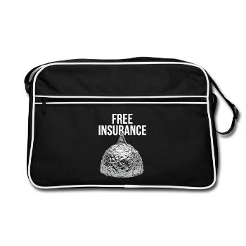 Alu Hut Versicherung - Retro Tasche - Schwarz/Weiß - Vorne