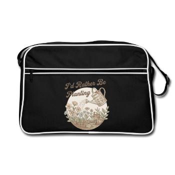 Je Préfère Jardiner Passion Jardin Vintage - Sac Retro - noir/blanc - Devant