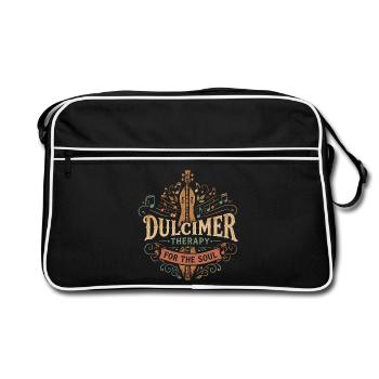 Dulcimer Musicien de Dulcimer Instrument pincé - Sac Retro - noir/blanc - Devant