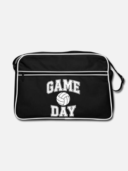Game Day Volleyball - Retro Tasche - Schwarz/Weiß