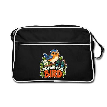 Just One More Bird - Retro Tasche - Schwarz/Weiß - Vorne