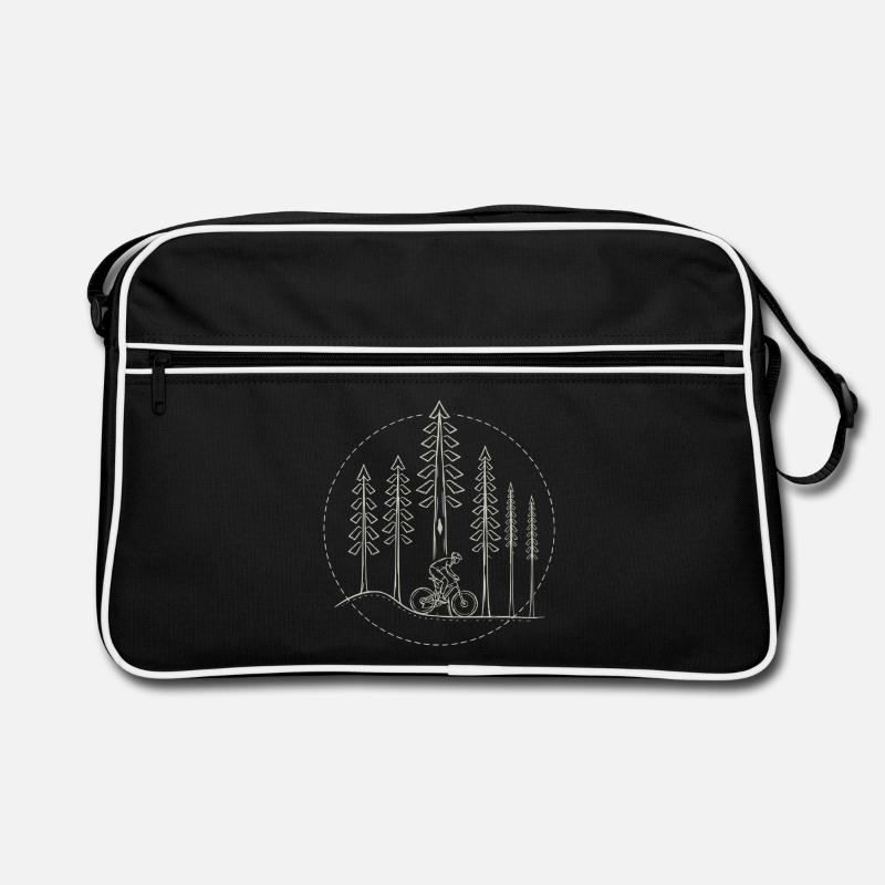 Radfahrer in der Natur Retro Tasche