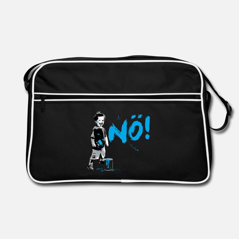 Boy Power NO Frecher Junge Protest Statement Retro Tasche