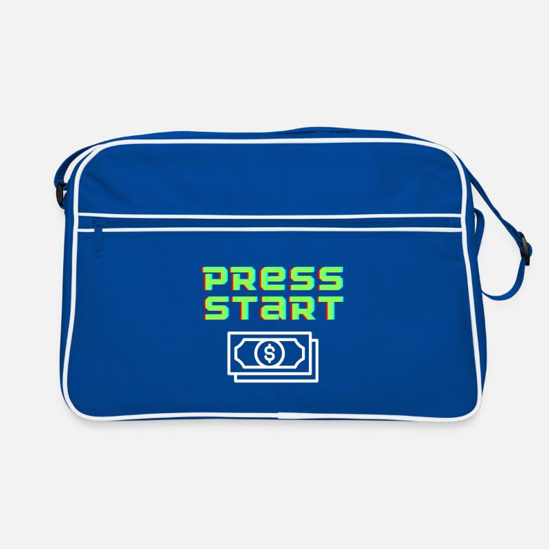 Press Start Retro Arcade Geldschein Retro Tasche