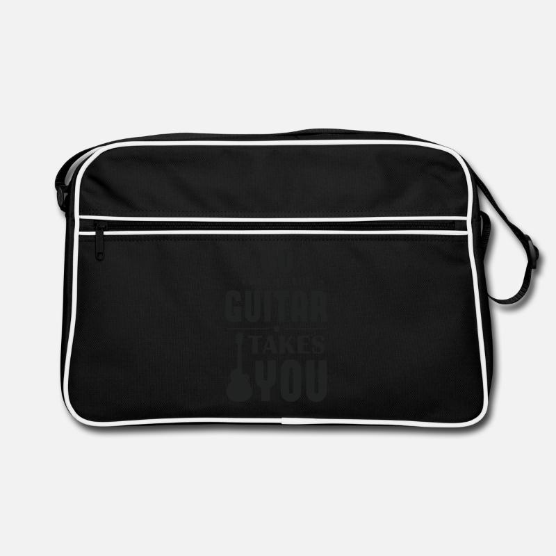 Guitariste rock guitariste - Sac Retro - noir/blanc