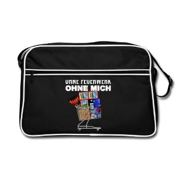 Sans feu d’artifice, sans moi - Sac Retro - noir/blanc - Devant
