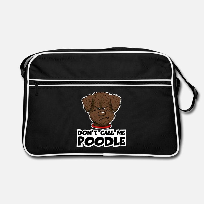Poodle1 2 - Retro Bag - black/white