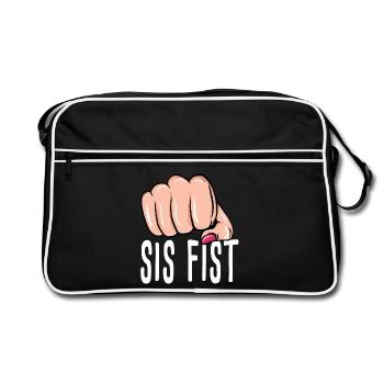 Fist - Sister Fist - Box - Boxing - Retro Bag - black/white - Front