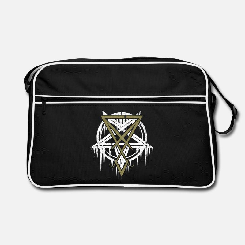 Pentagramm mit Luzifer-Symbol Retro Tasche