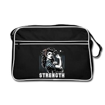 Force Femme Rockabilly Cadeau - Sac Retro - noir/blanc - Devant