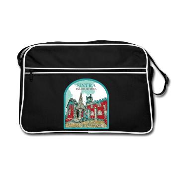 Charming Detail: Pena Palace, Sintra - Retro Bag - black/white - Front