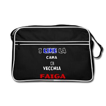 nice shirt CARA E VECCHIA FAIGA jerry calà - Retro Bag - black/white - Front