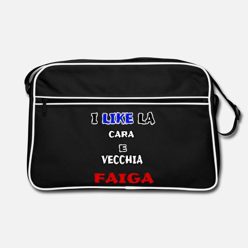 nice shirt CARA E VECCHIA FAIGA jerry calà - Retro Bag - black/white