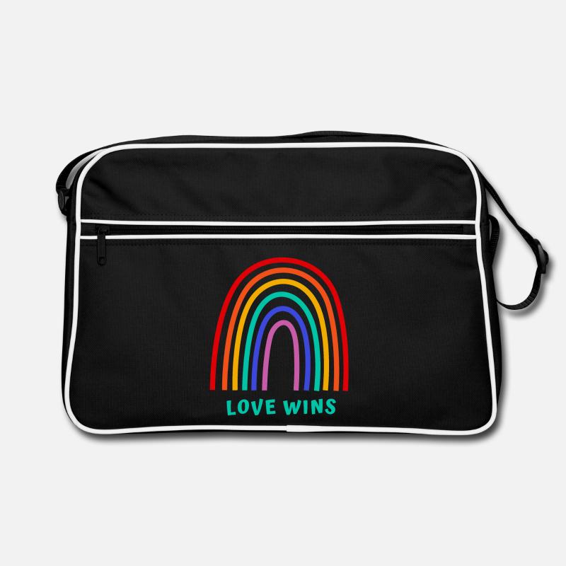 Liebe siegt Retro Tasche