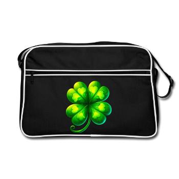 Trèfle à quatre feuilles - Sac Retro - noir/blanc - Devant