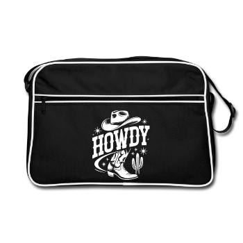 Western Cowboy Design pour les vêtements - Sac Retro - noir/blanc - Devant