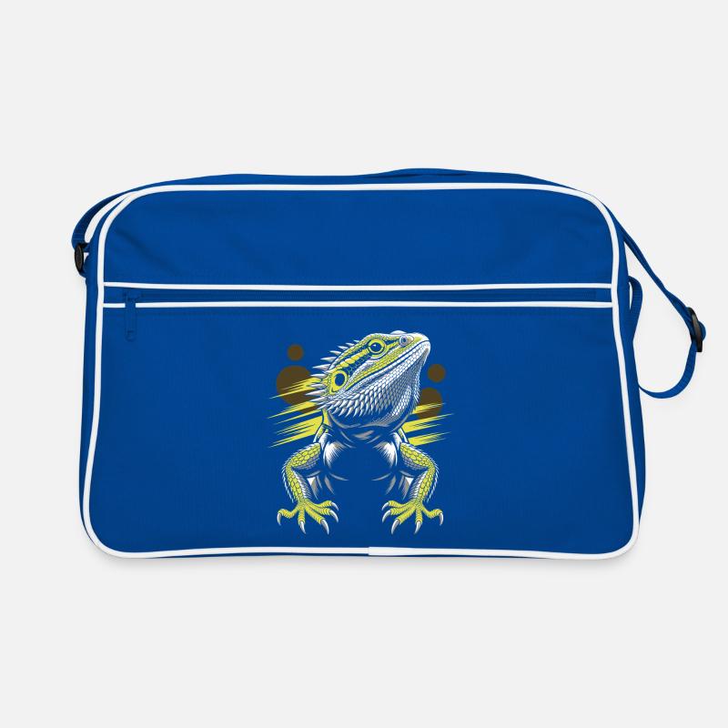 Drachenkopf Bartagame Echse Retro Tasche